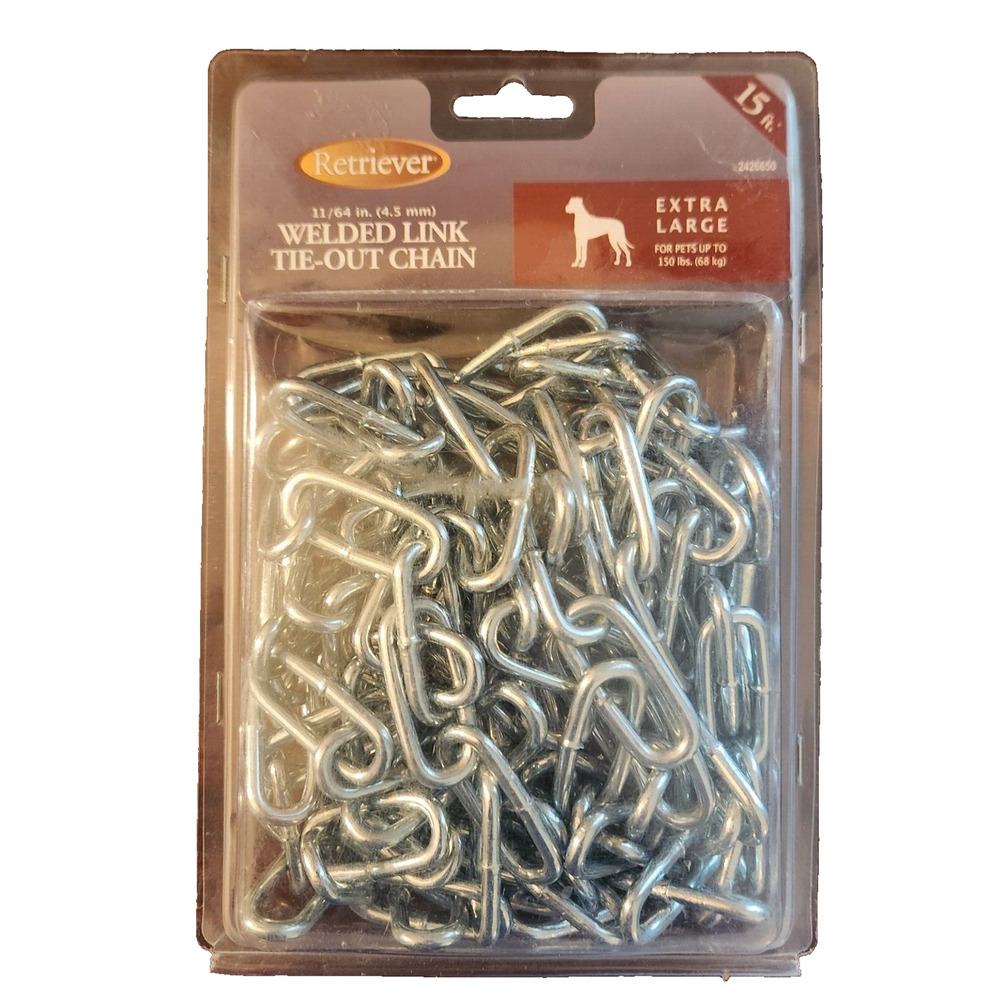 Retriever Welded Link Tie-out Chain XL 15 Ft (new)